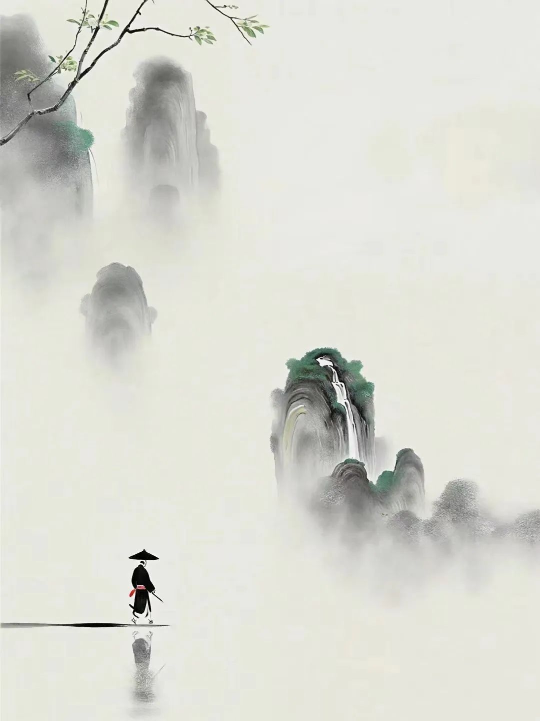 绝美禅境，一人一山一水一天涯