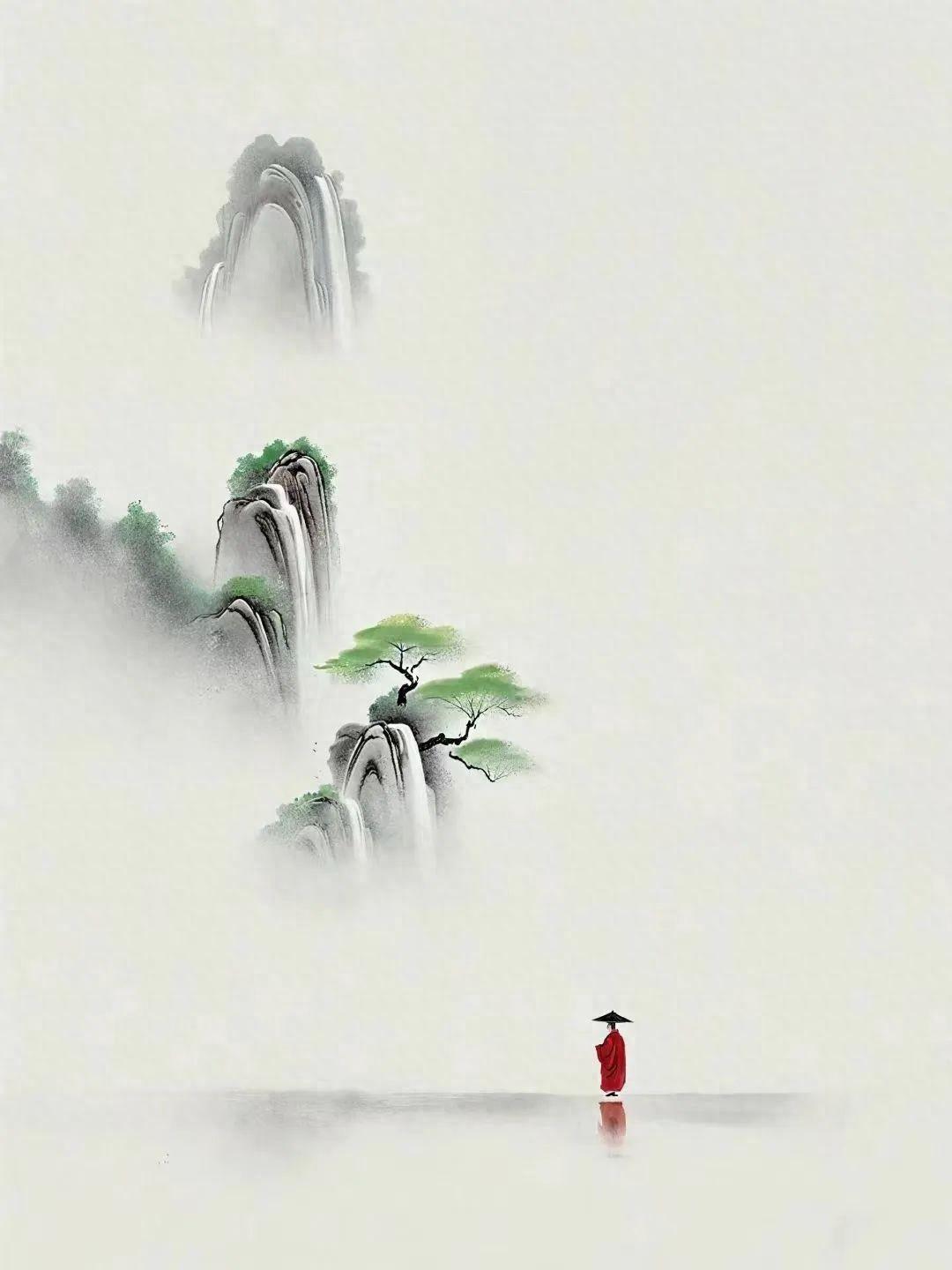 绝美禅境，一人一山一水一天涯